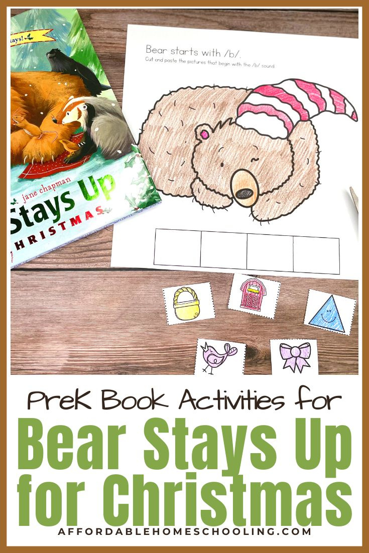 Bear Stays Up For Christmas Preschool Activities intended for Bear Stays Up For Christmas Printable