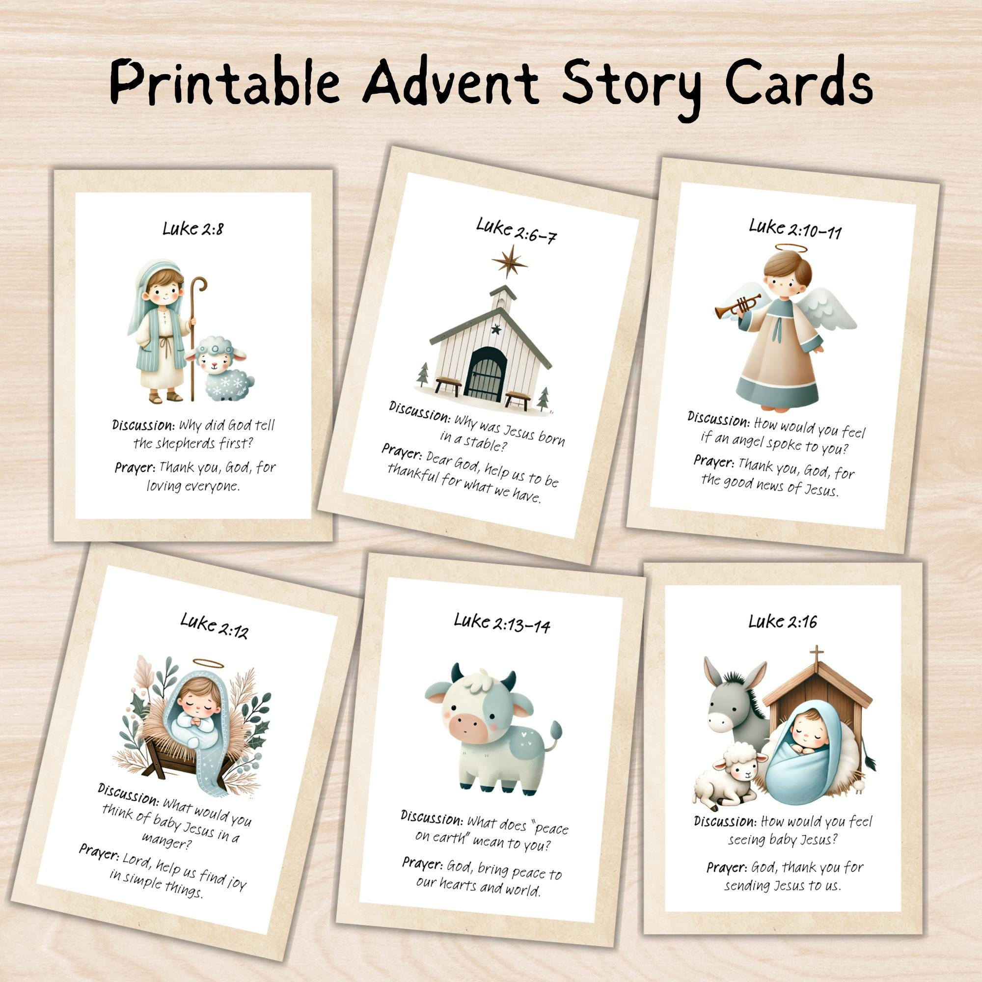 Bible Advent Calendar For Kids, Printable Advent Scripture Cards with regard to Advent Christmas Story Printable