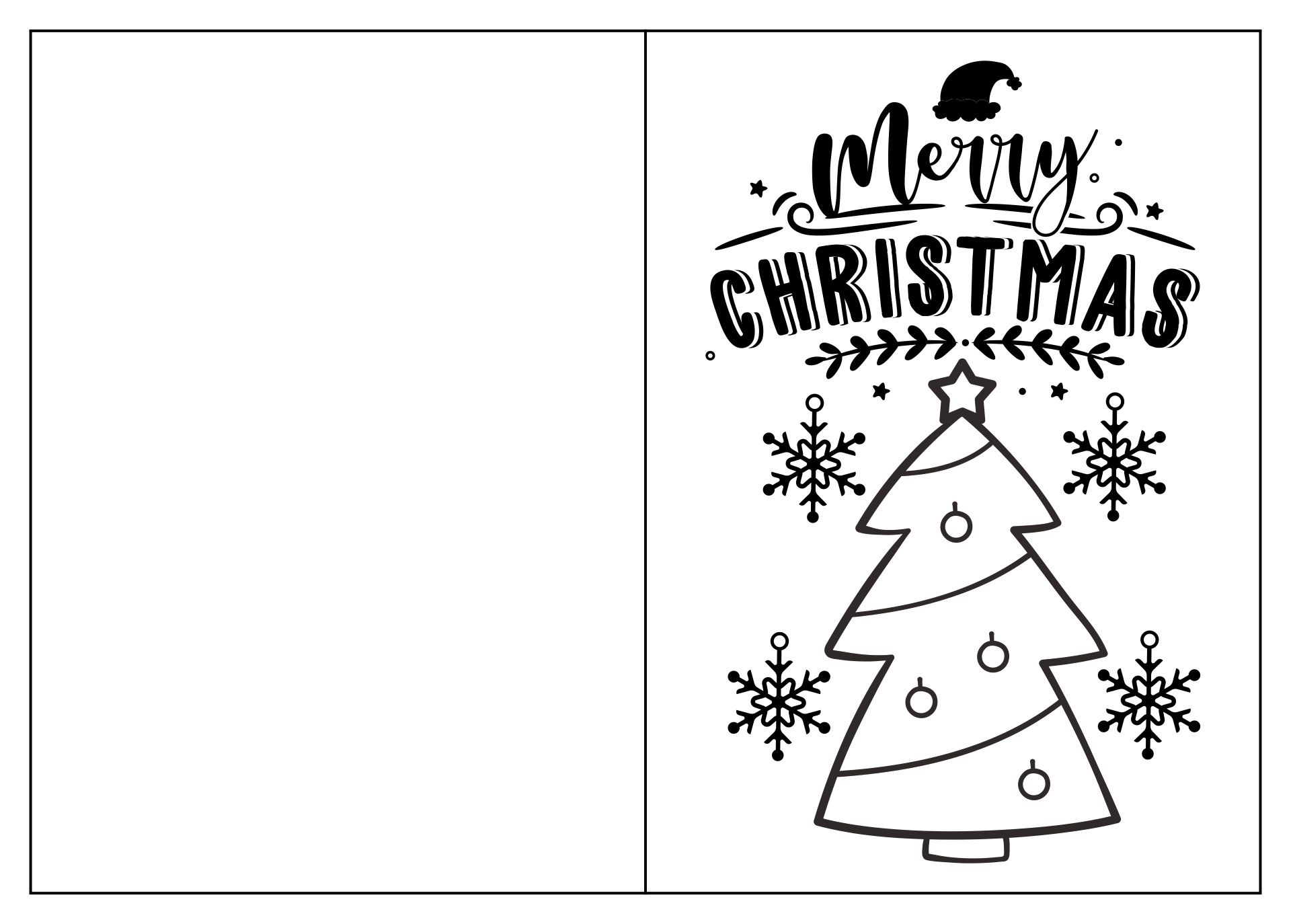 Black And White Holiday Christmas Cards - 15 Free Pdf Printables pertaining to Black And White Printable Christmas Card
