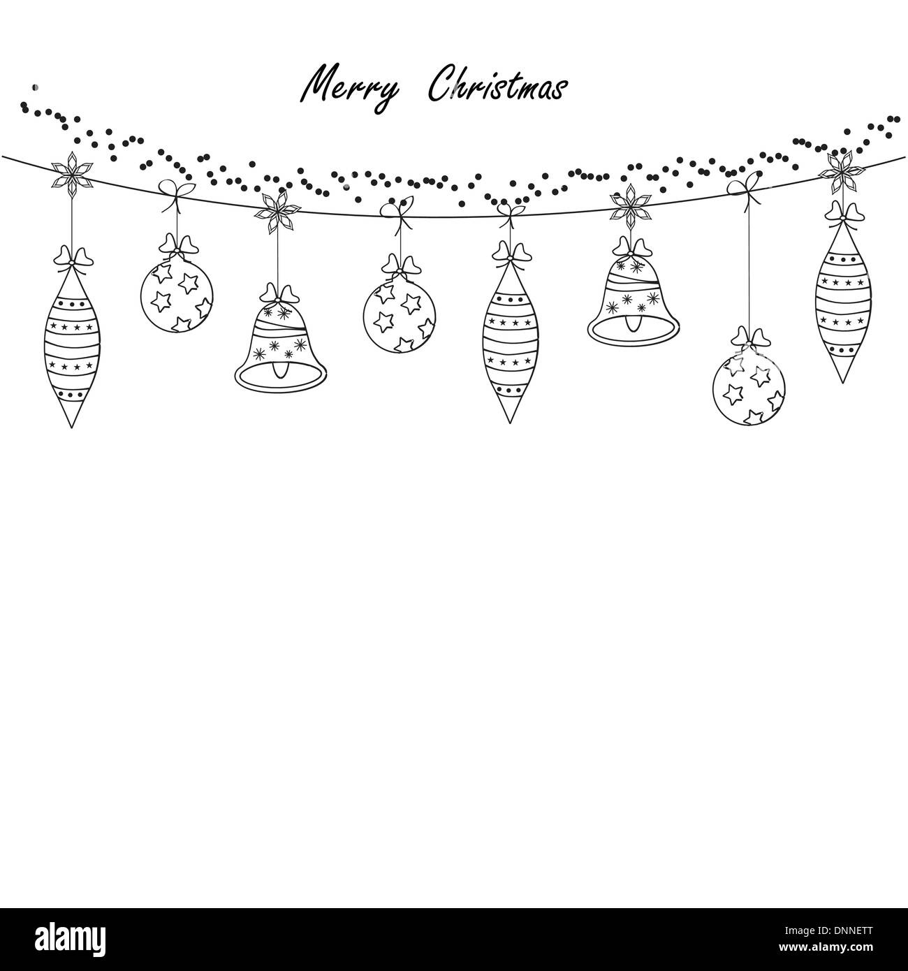 Black And White Modern Christmas Card Stock Vector Image &amp;amp; Art - Alamy intended for Printable Christmas Card Template Black And White