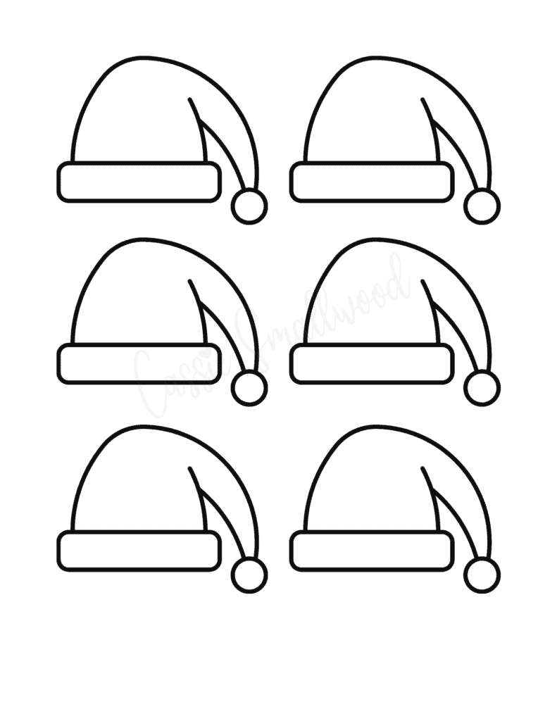 Black And White Santa Hat Cut Out Hat Pattern How To Make A Paper within Free Santa Hat Pattern Printable
