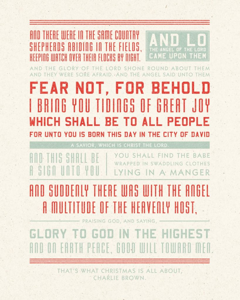 Black Friday Printable: Charlie Brown Christmas – Jamie Bartlett with Printable Linus Christmas Speech