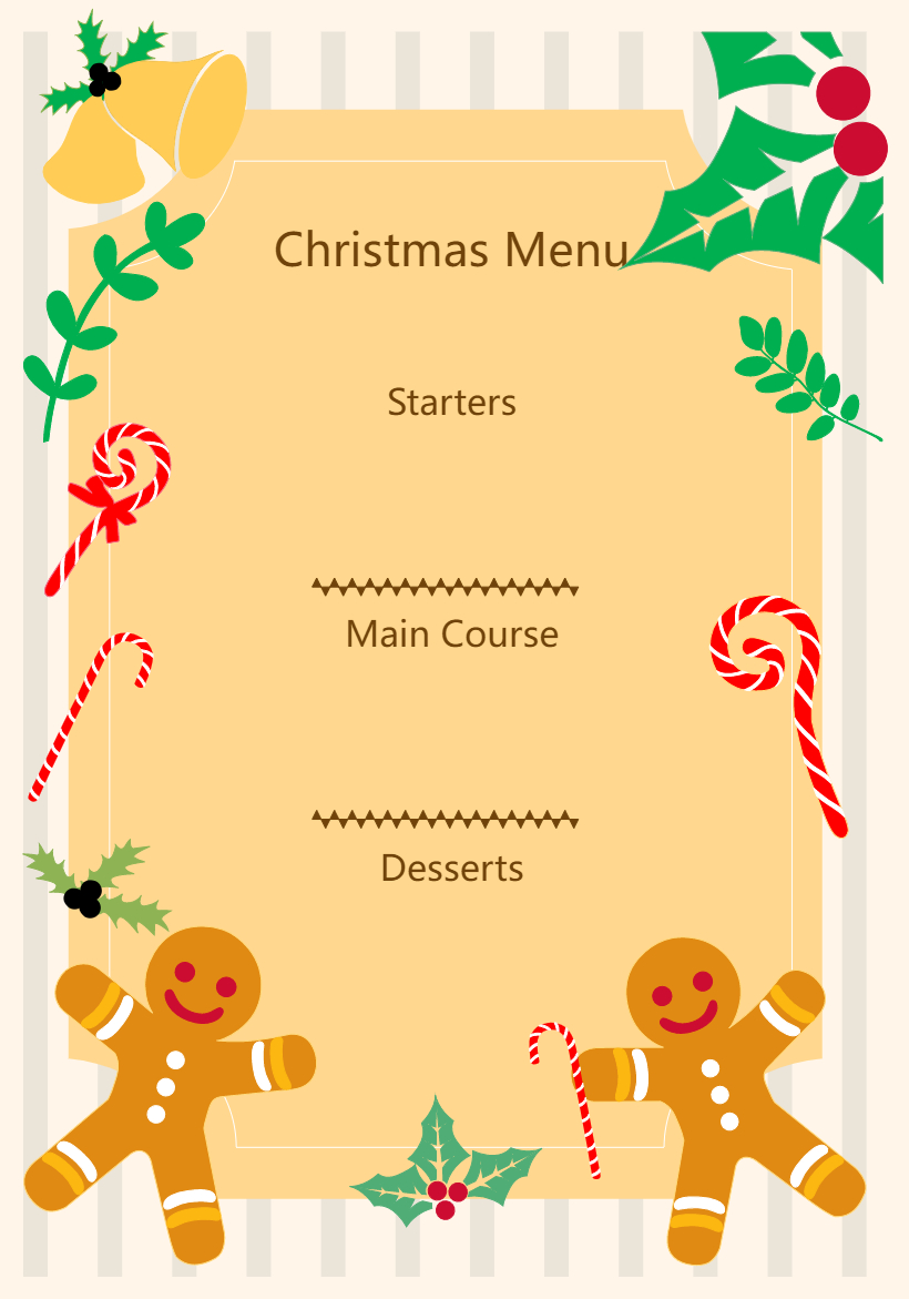 Blank Christmas Template | Edrawmax Templates intended for Free Printable Blank Christmas Menu Template