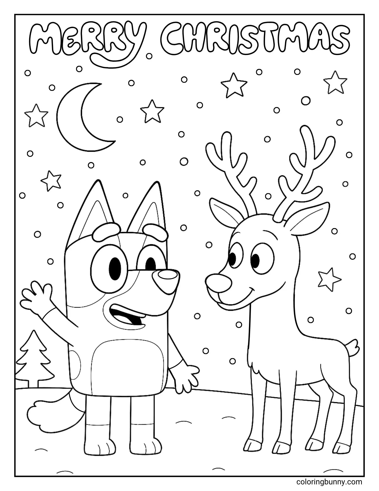 Bluey Christmas Coloring Pages (22 Free Printable Pdfs) with Bluey Christmas Pictures Printable