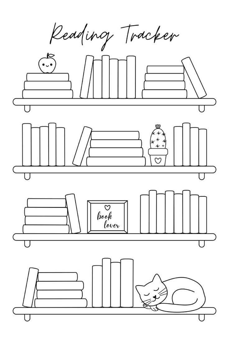 Bookshelf Reading Log Tracker Book Spine Coloring Book Journaling pertaining to Free Printable Book Spine Template