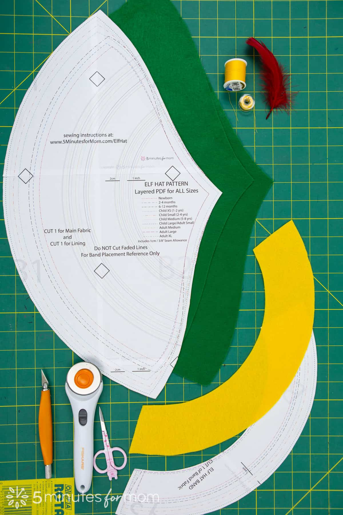 Buddy The Elf Hat Pattern - How To Make An Elf Hat Out Of Felt - 5 for Elf Hat Printable