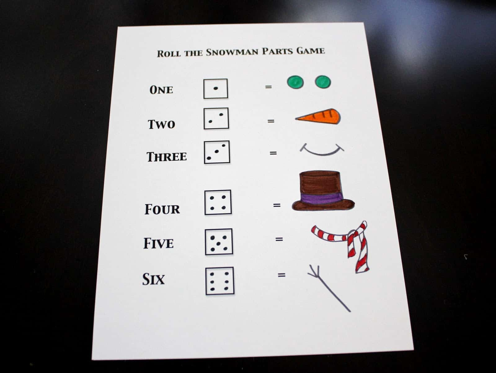 Build A Snowman Dice Game - Toddler Approved regarding Build A Snowman Dice Game Free Printable