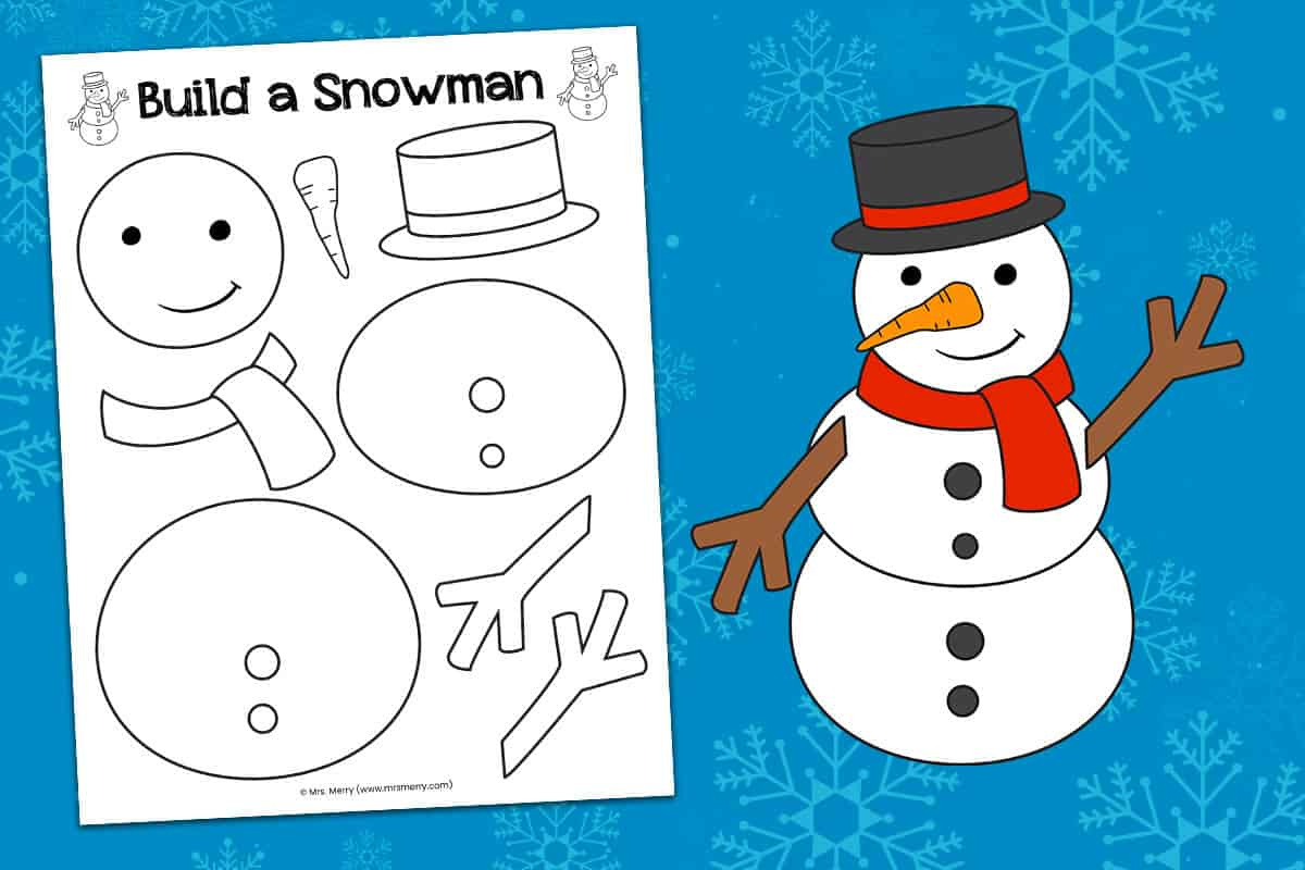 Build A Snowman Free Printable Activity | Mrs. Merry within Build A Snowman Printables