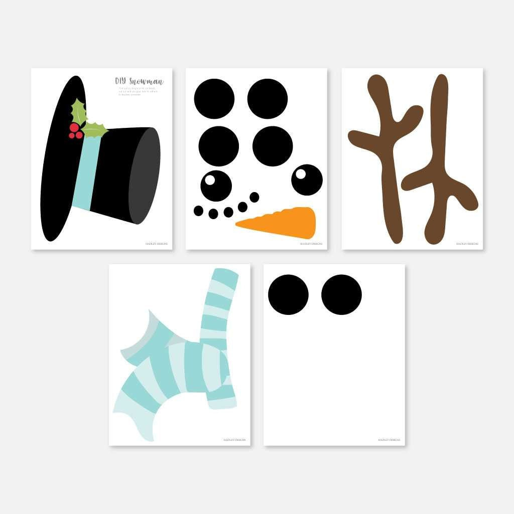 Buy Christmas Snowman Pieces Template - Christmas Games Printable regarding Printable Snowman Pieces