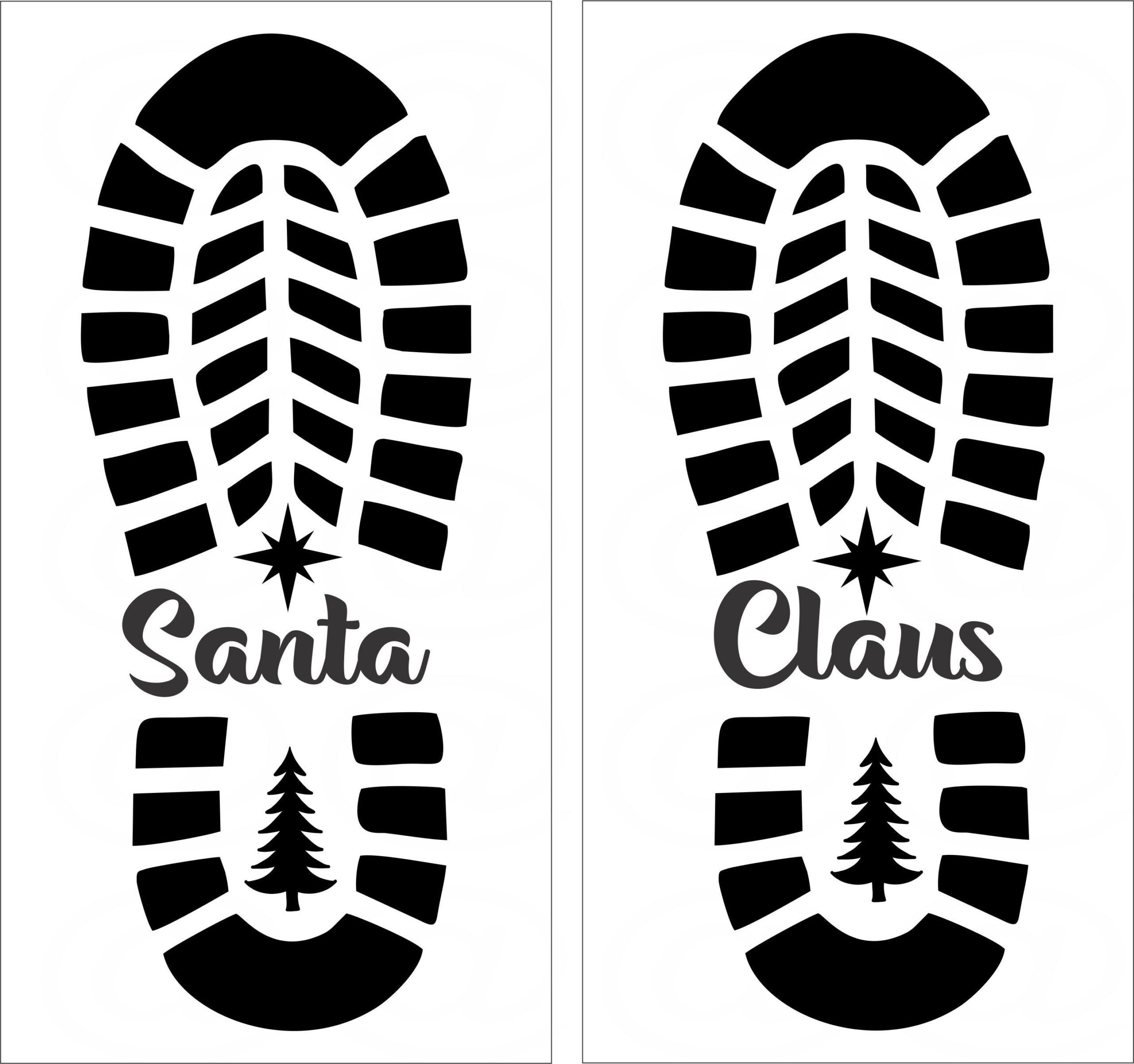 Buy Santa Boot Stencil Svg - Santa Shoe Stencil -Santa Footprint pertaining to Santa Footprint Stencil Printable