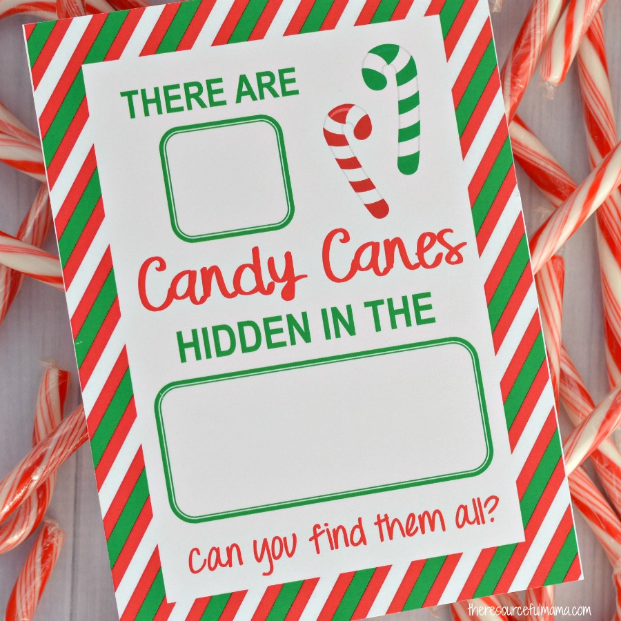 Candy Cane Hide &amp;amp; Seek Game {Free Printable} - The Resourceful Mama pertaining to Elf on the Shelf Find the Candy Canes Printable