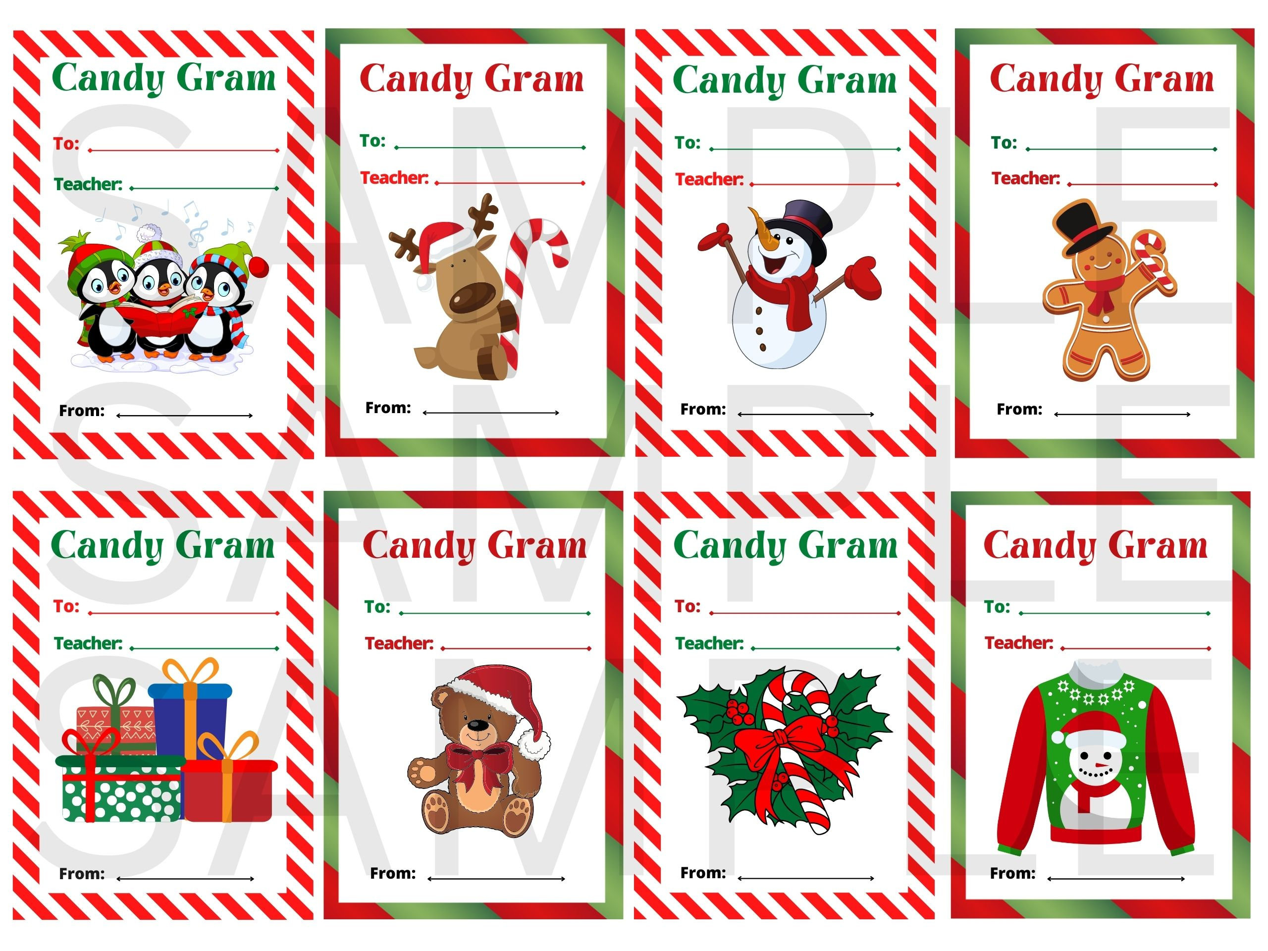 Candy Grams Weihnachten Candy Cane Geschenk Schule Pta Ptsa for Free Printable Christmas Candy Gram Template