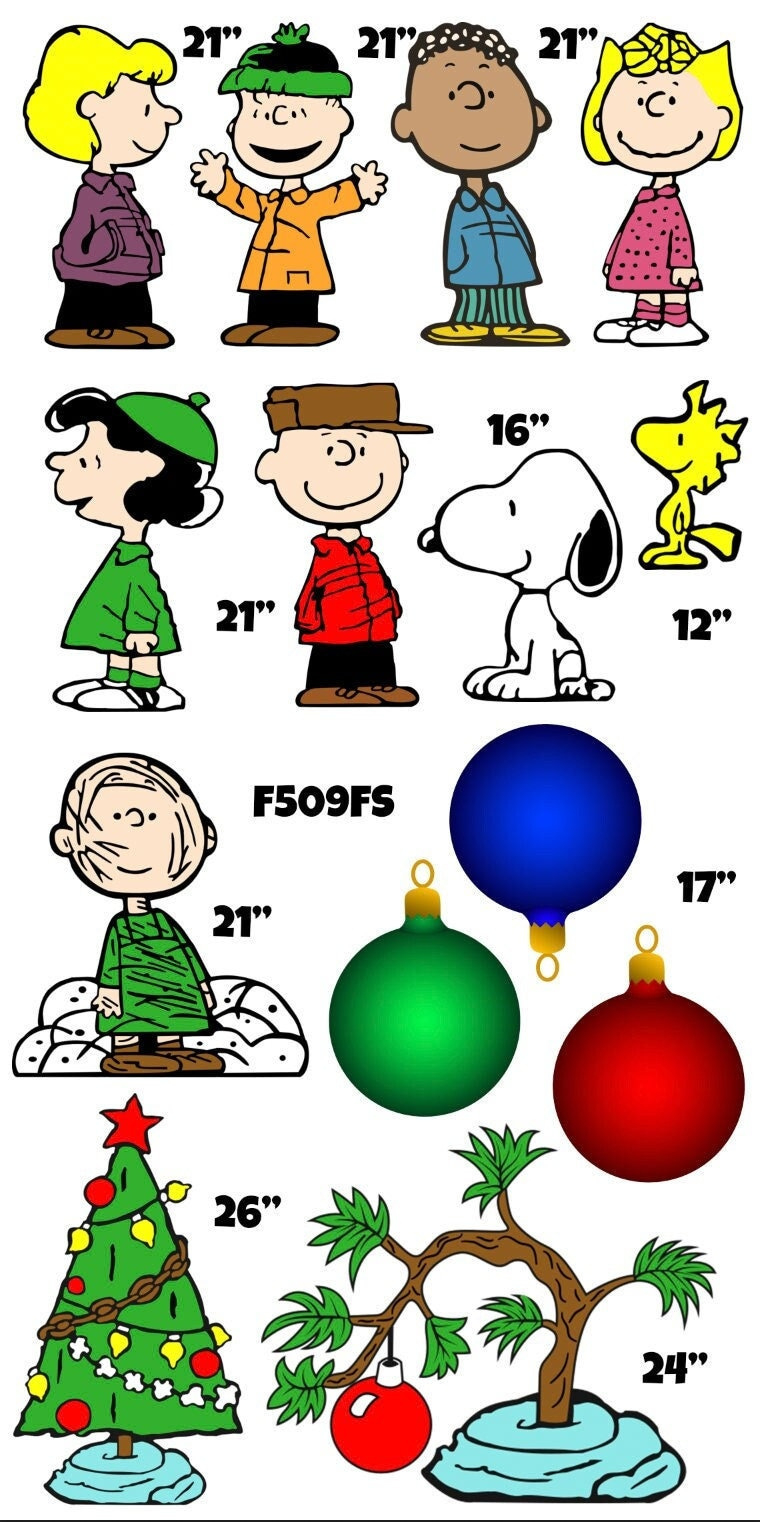 Cartoon Kids Christmas Characters Uv Printed Yard Cards (F509Fs throughout Charlie Brown Christmas Printable