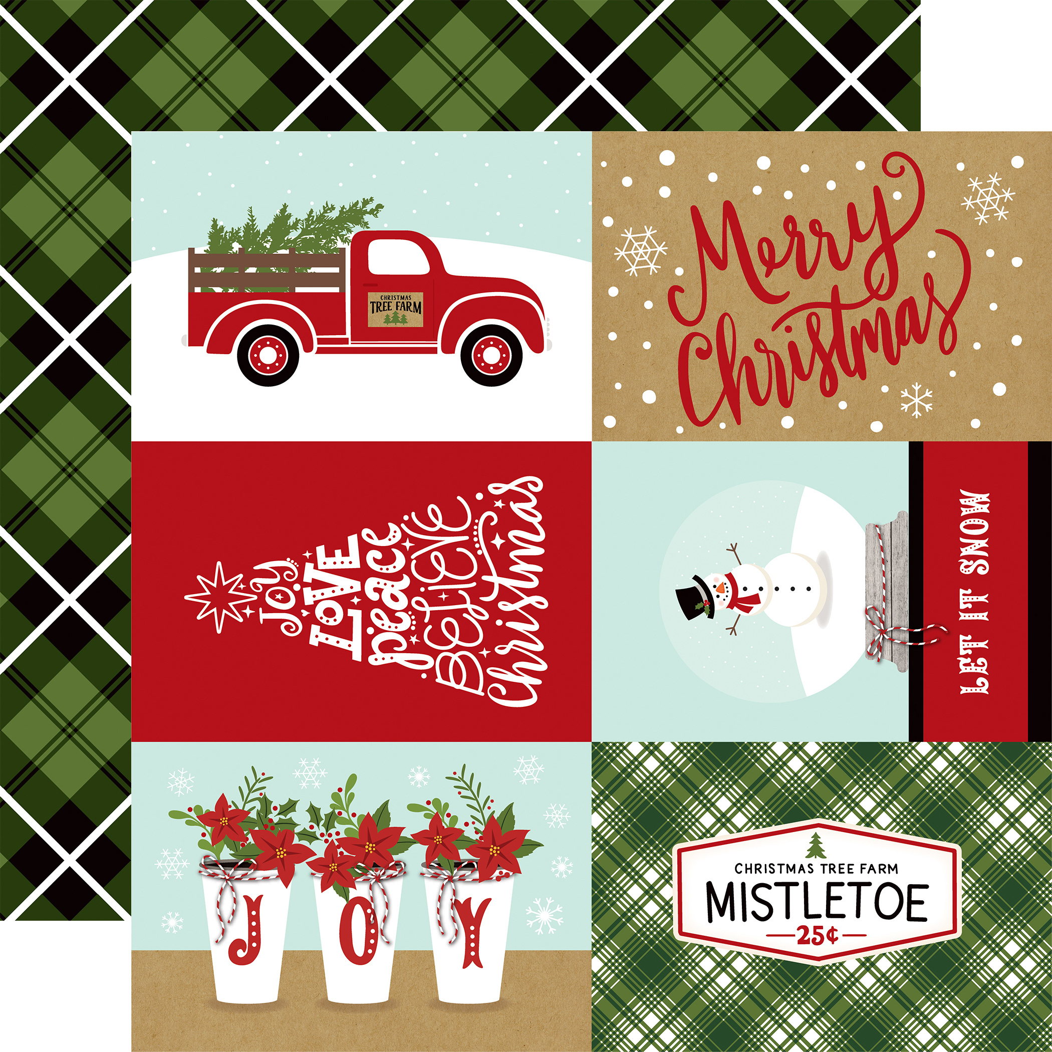 Celebrate Christmas: 4X6 Journaling Cards 12X12 Patterned Paper for Christmas Card Stock 4X6 Printable