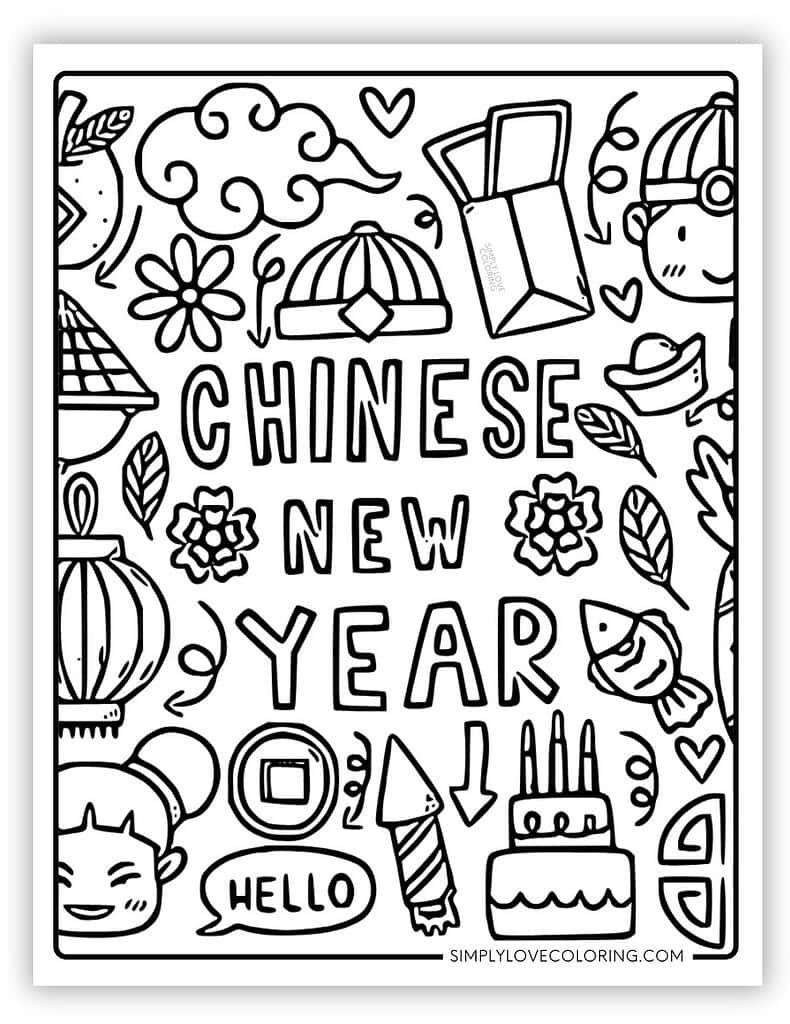Chinese New Year Coloring Pages (Free Pdf Printables) - Simply in Chinese New Year Coloring Pages 2026 Free Printable