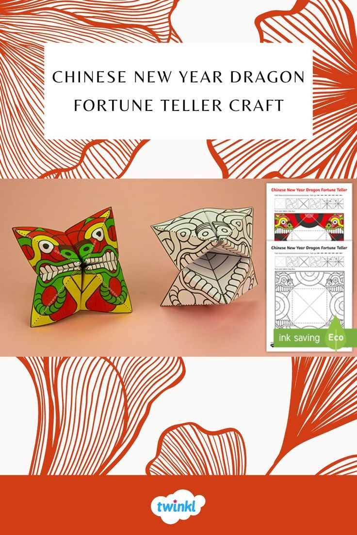 Chinese New Year Dragon Fortune Teller Craft throughout Chinese New Year Fortune Teller Printable