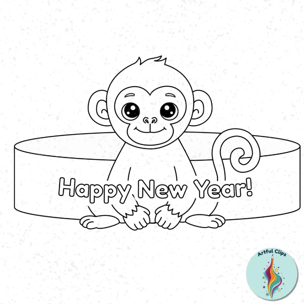 Chinese New Year Hat Templates, Zodiac Animals Craft in Happy New Year Headband Printable
