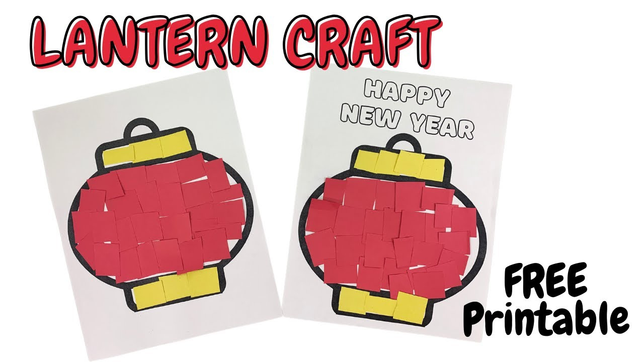 Chinese New Year Lantern Craft (Free Template) throughout Chinese New Year Lantern Craft Printable