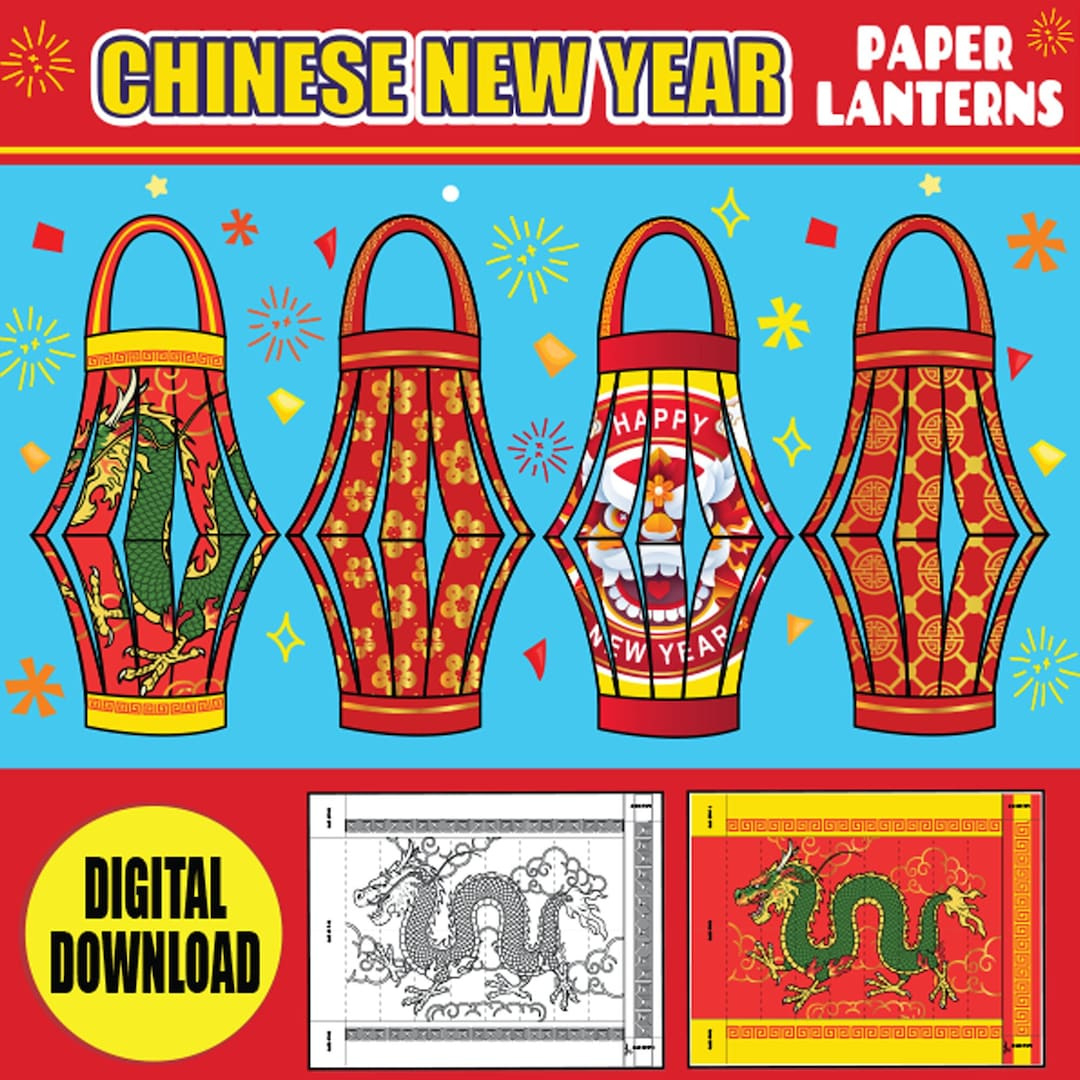 Chinese New Year Paper Lanterns | Printable Lunar New Year Paper with regard to Chinese New Year Lanterns Printable