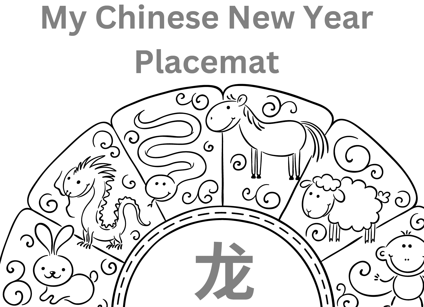 Chinese New Year Placemat – Creative Chinese intended for Printable Chinese New Year Symbols