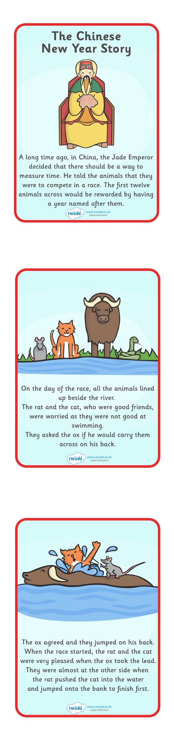 Chinese New Year Story - Printable Posters throughout Printable Chinese New Year Story
