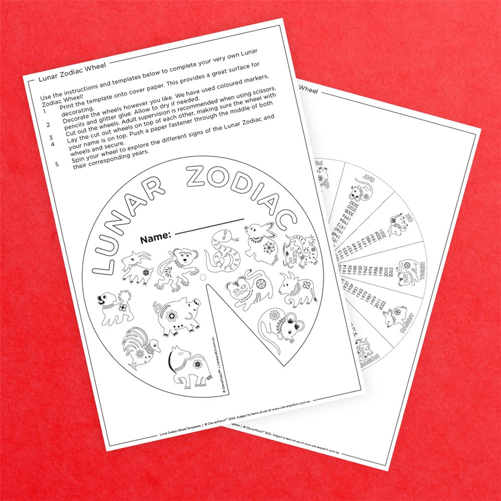Chinese Zodiac Wheel - Cleverpatch | Cleverpatch - Art & Craft with Chinese New Year Wheel Printable