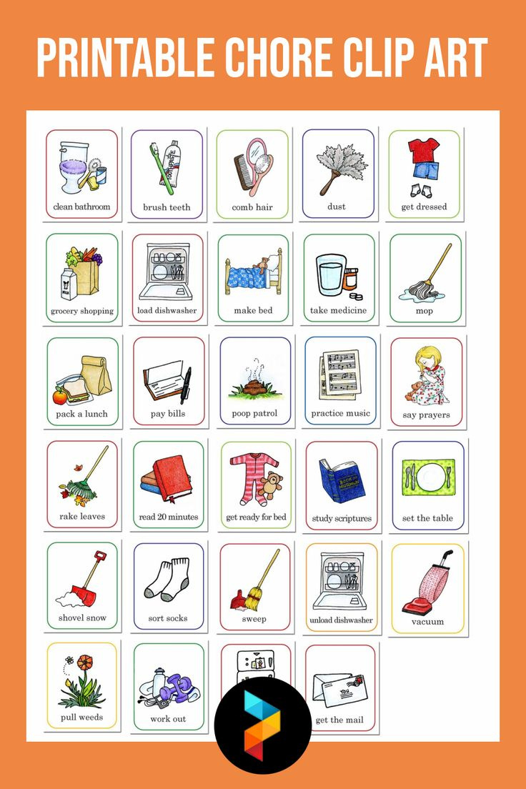 Chore Clip Art - 10 Free Pdf Printables | Printablee for Free Printable Clip Art