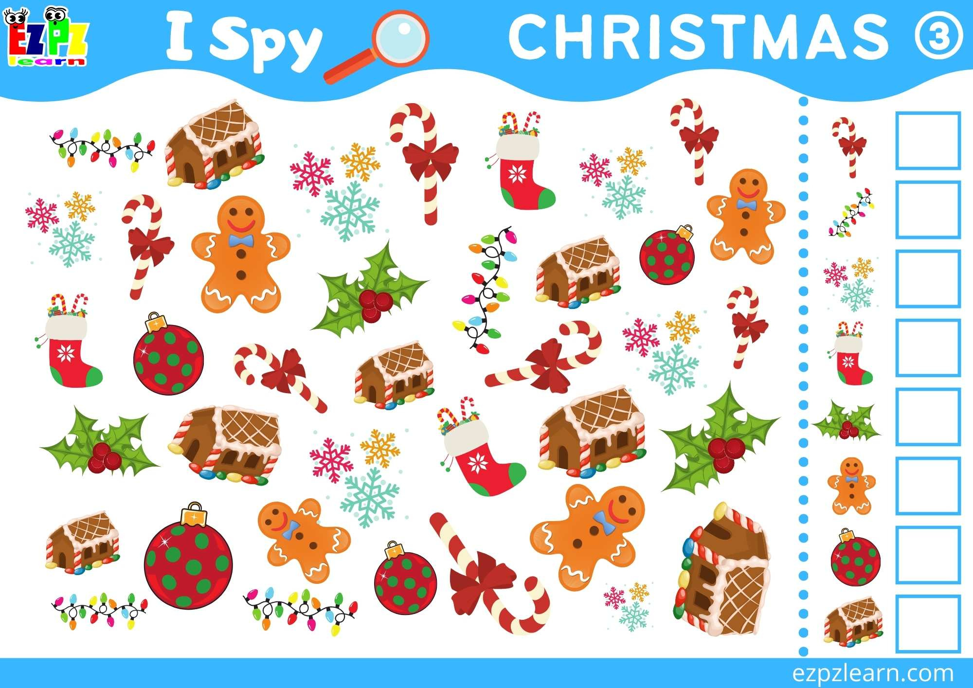 Christmas 3 Topic I Spy Game For Kids Free Pdf Download regarding Christmas I Spy Printable Free Download