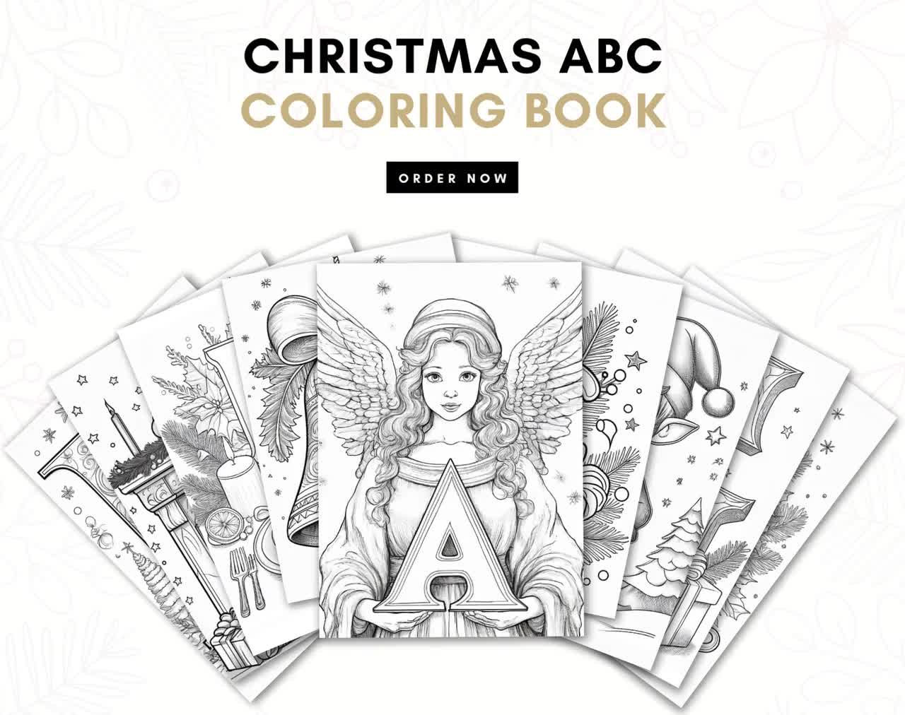 Christmas Abc Coloring Book | Printable Xmas Alphabet Color Sheets | Baby'S First A To Z | Cute Craft Pages | Activities For Adults & Kids with regard to Christmas Abc Book Printable