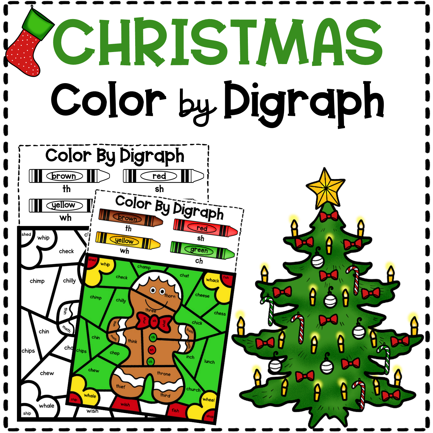Christmas Activities Colordigraphs | Madeteachers with regard to Christmas Digraph Worksheet