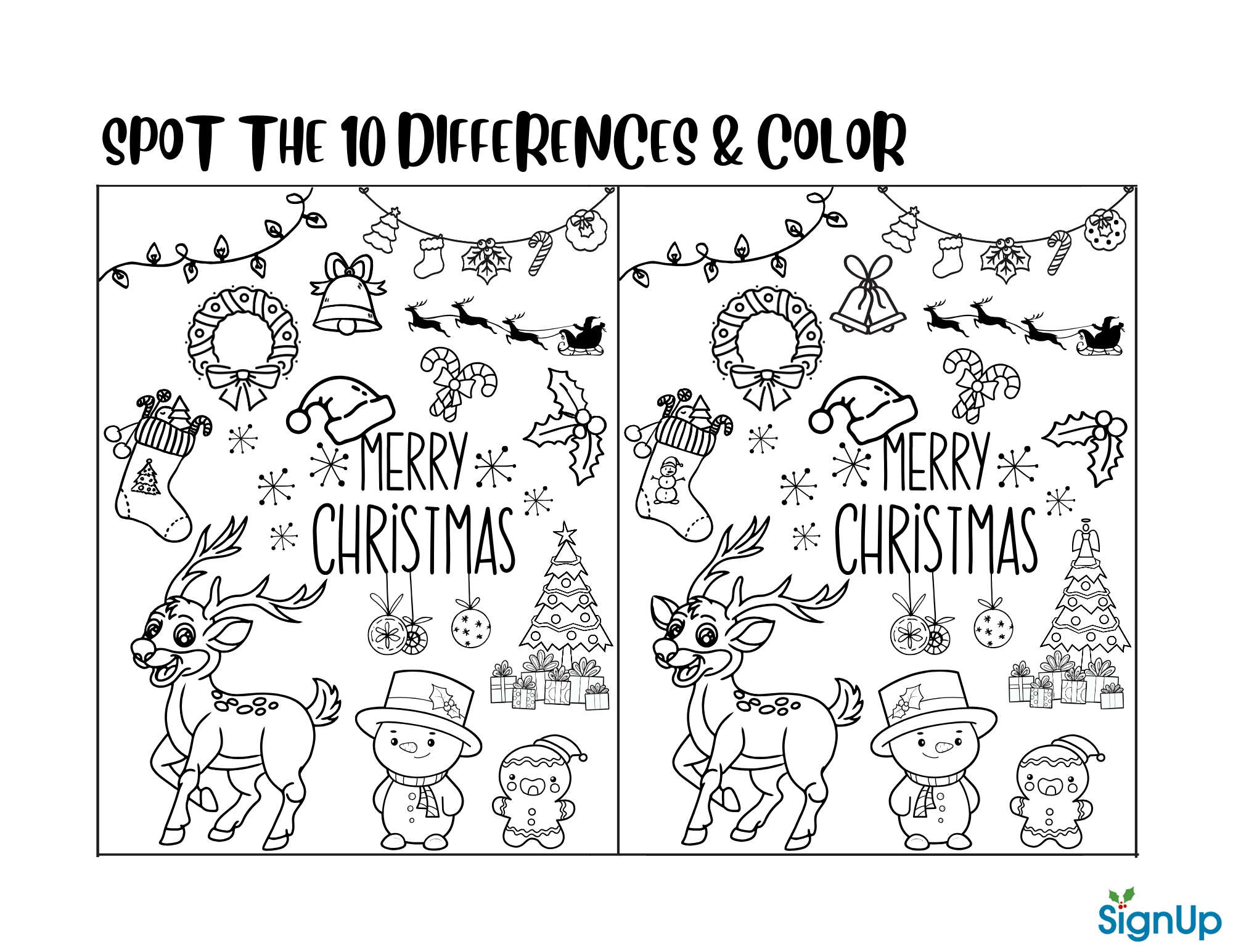 Christmas Activity Sheets &amp;amp; Coloring Pages | Signup for Christmas Activity Free Printable
