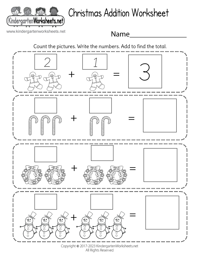 Christmas Addition Worksheet - Free Printable, Digital, & Pdf throughout Christmas Addition Worksheets Printable