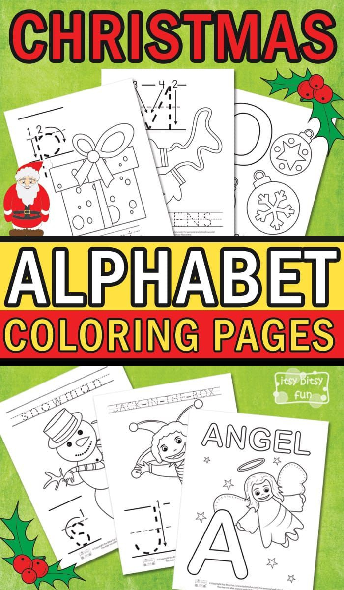 Christmas Alphabet Coloring Pages regarding Christmas Abc Book Printable