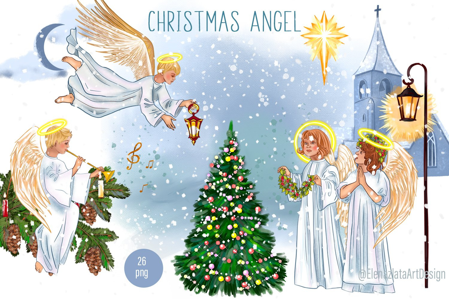 Christmas Angel Clipart, Christian Christmas inside Free Printable Religious Christmas Clipart