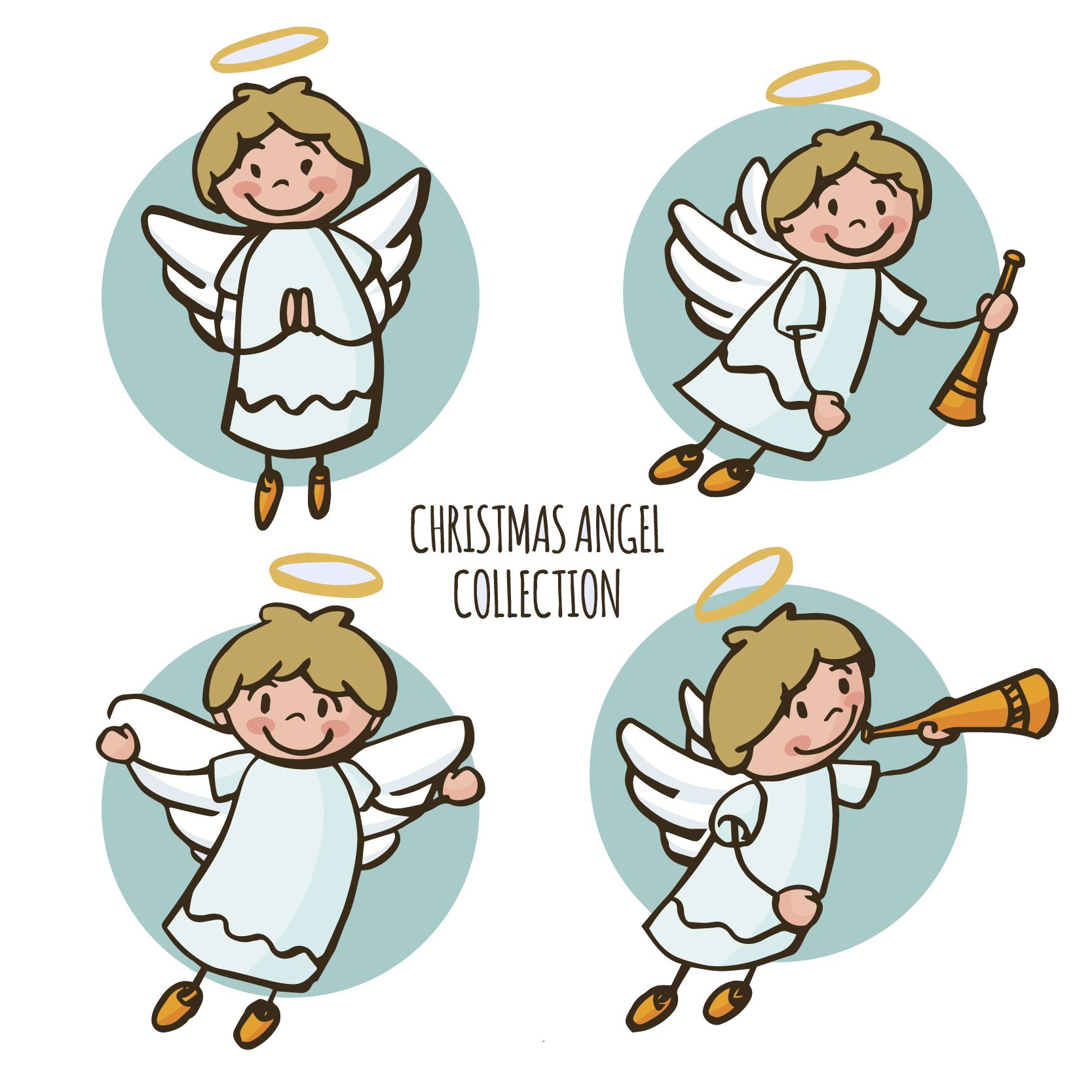 Christmas Angel Coloring Pages inside Free Printable Christmas Angels