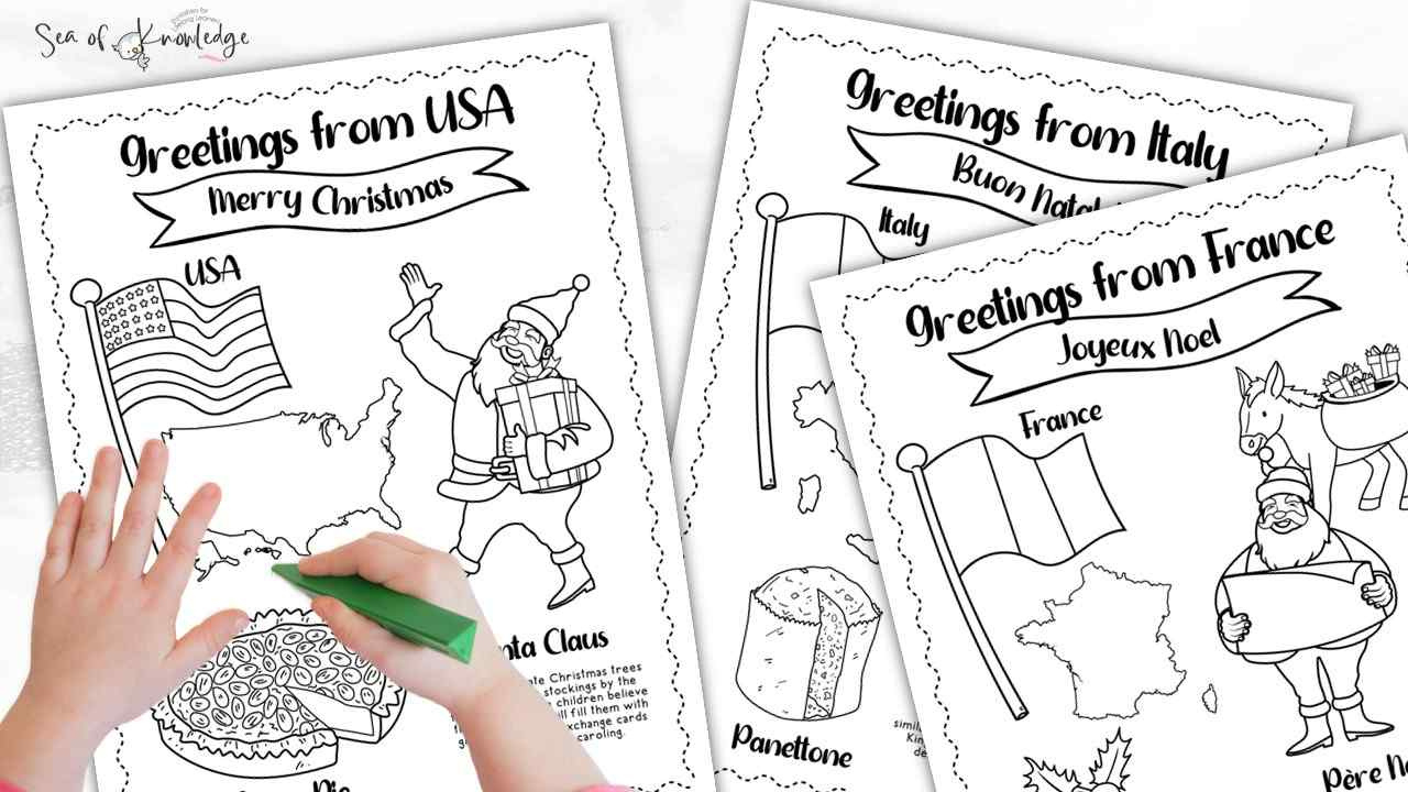 Christmas Around The World Book [Bonus Coloring Pages regarding Christmas Around the World Printable Book