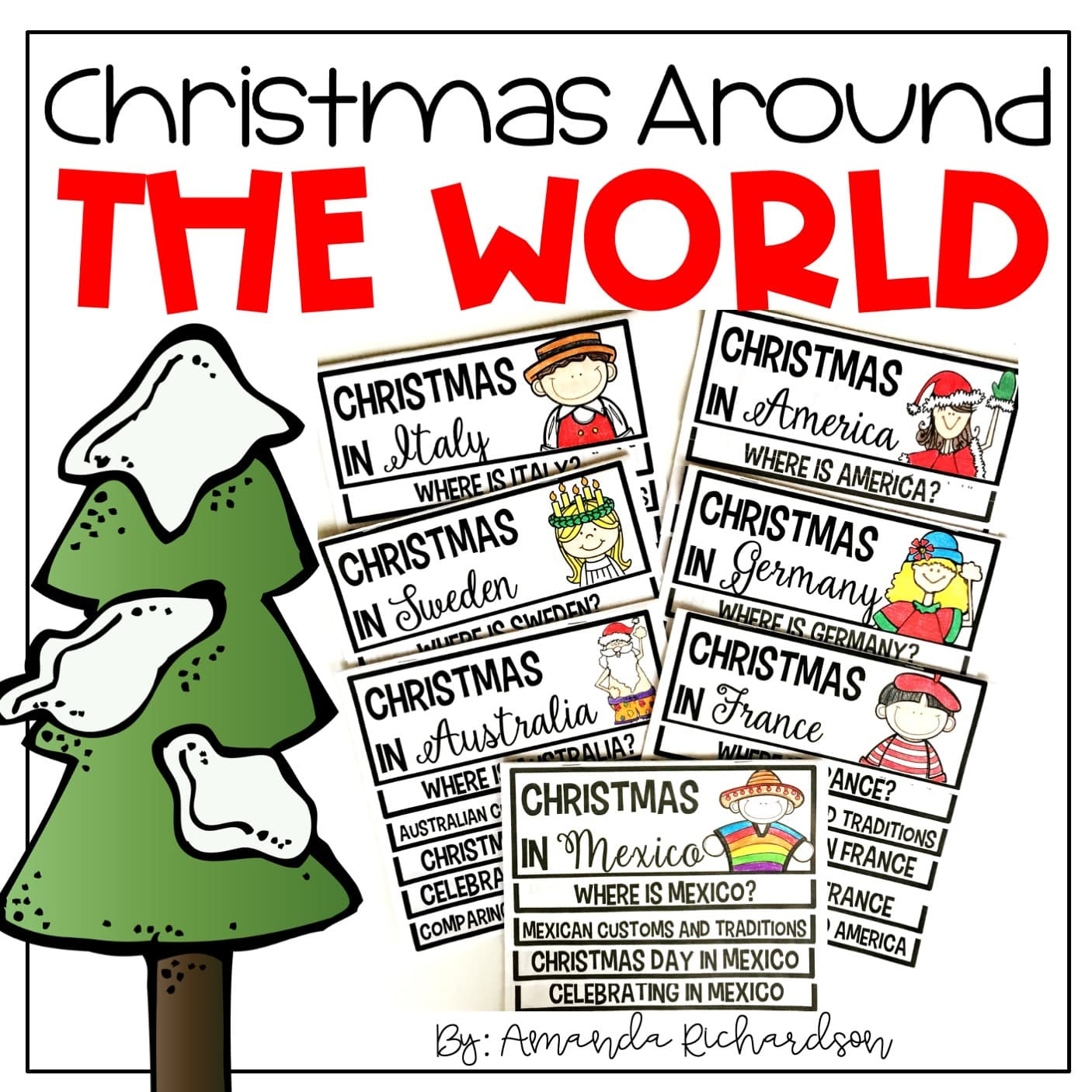 Christmas Around The World Flip Up Book Bundle - Mrs inside Christmas Around the World Booklet Printable