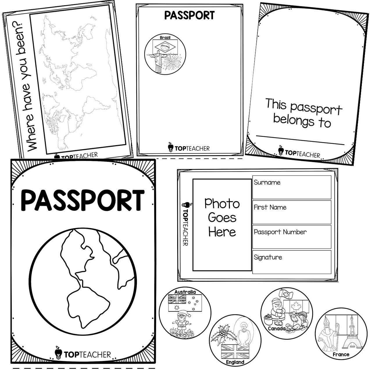 Christmas Around The World Passports - Top Teacher with Christmas Around the World Passport Template Free