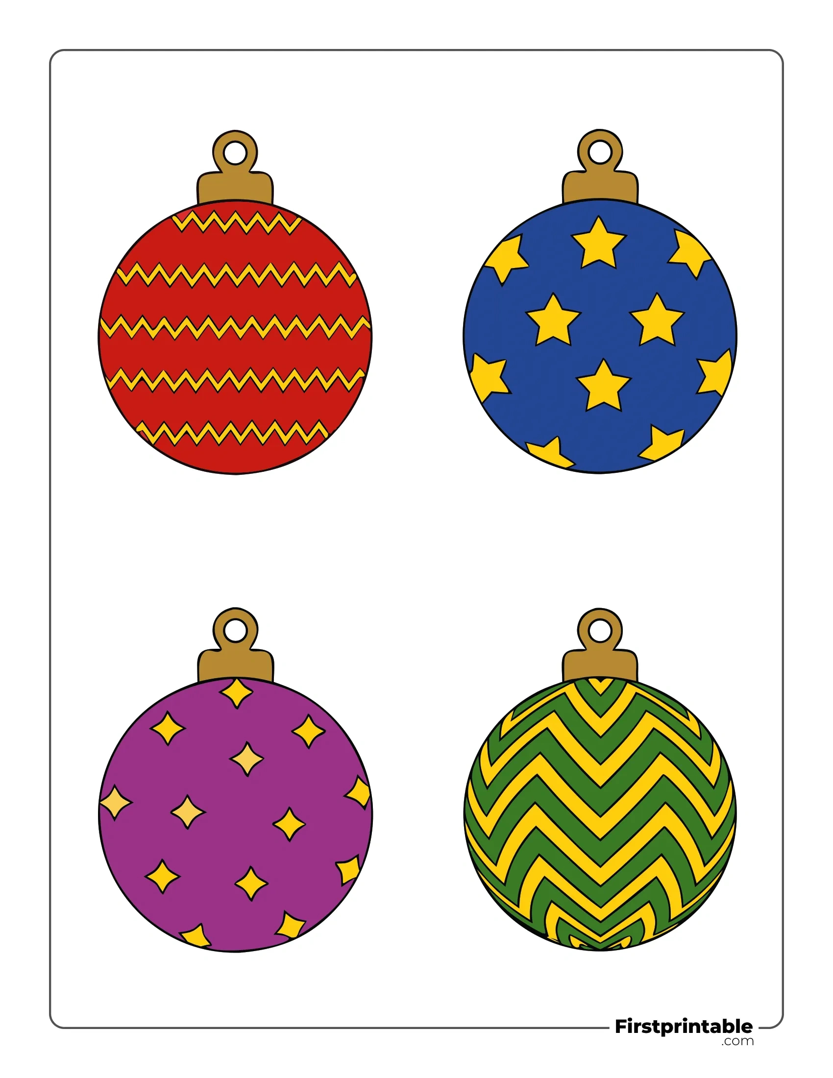 Christmas Ball Templates | Free Pdf Printables regarding Ornament Ball Template Printable