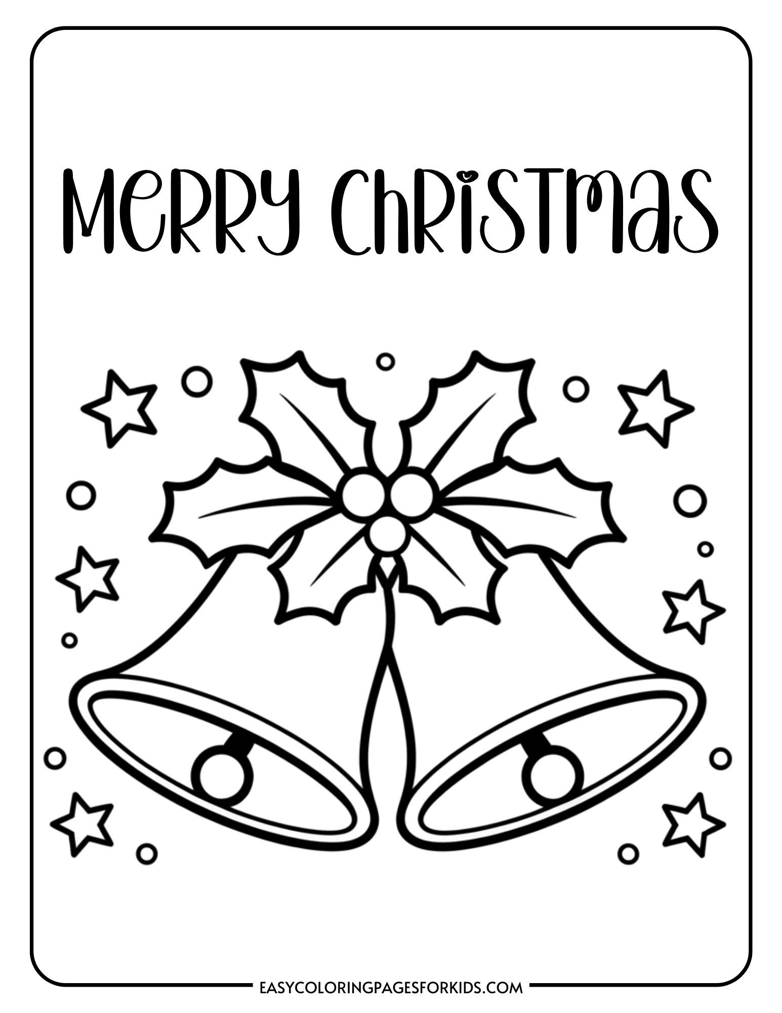 Christmas Bells Coloring Pages (8 Printable Pages) - Easy Coloring intended for Christmas Bell Outline Printable