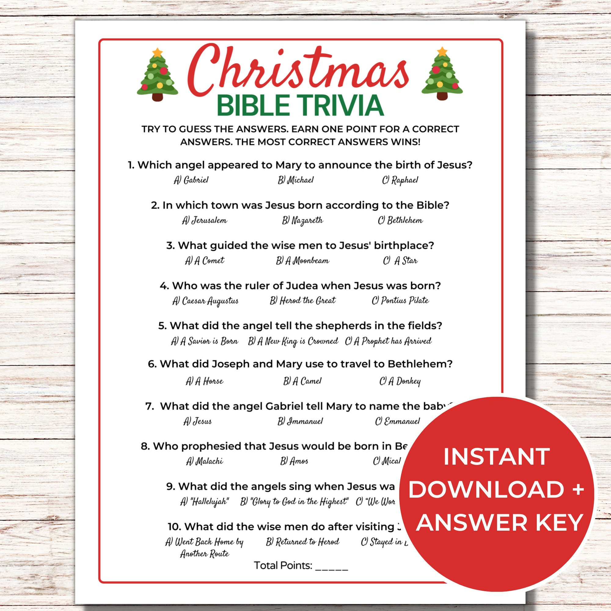 Christmas Bible Trivia Game, Printable Christmas Games, Fun throughout Bible Christmas Trivia Questions And Answers Printable