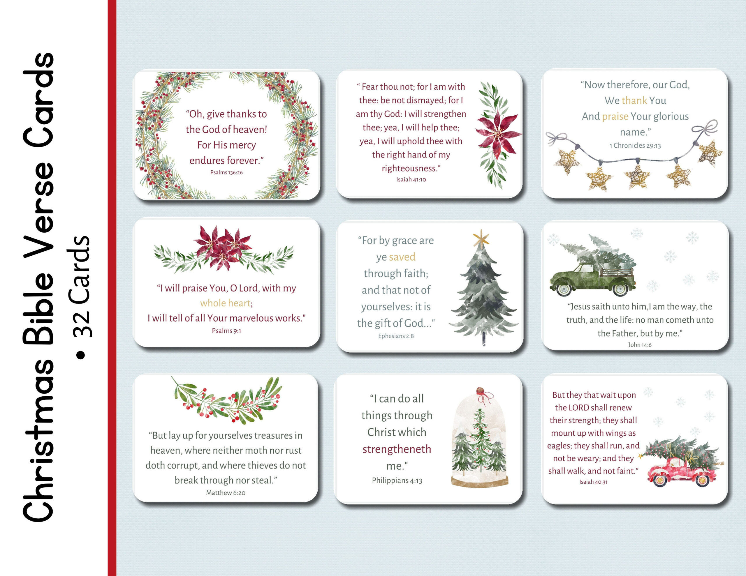 Christmas Bible Verse Cards | Scripture Verse | Bible Verse Card inside Printable Christmas Bible Verses