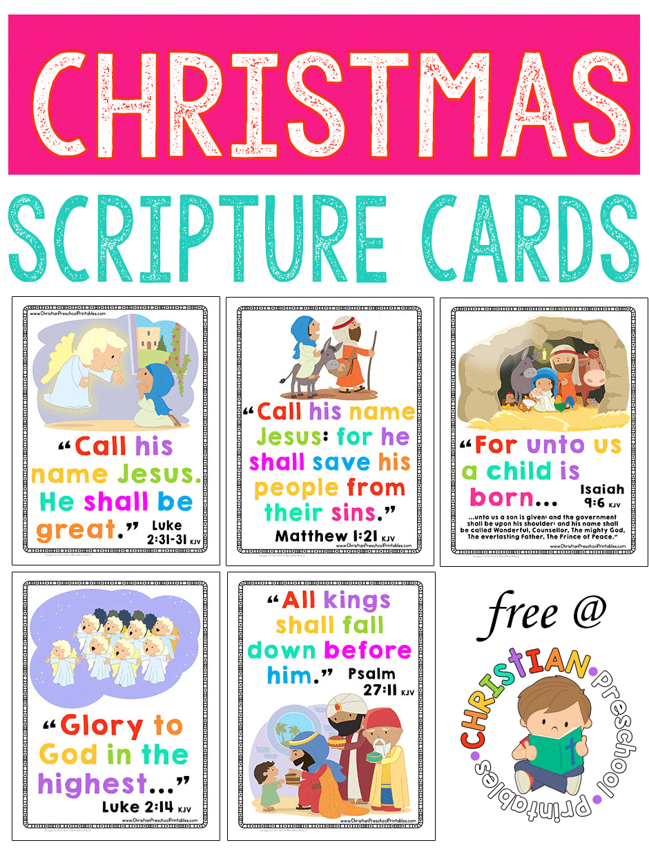 Christmas Bible Verse Cards - The Crafty Classroom pertaining to Free Printable Christmas Bible Verses
