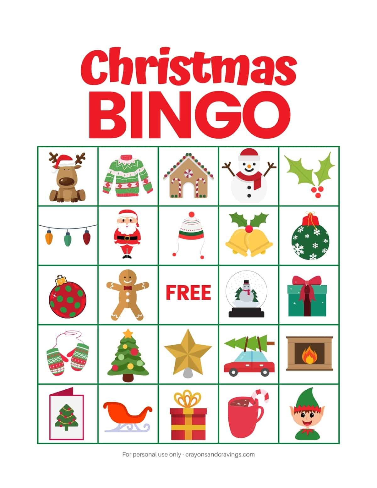 Christmas Bingo - Free Printable Christmas Game With 10 Cards! intended for Free Christmas Loteria Printable