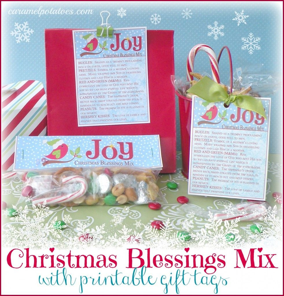 Christmas Blessings Mix With Printable Tags within Christmas Blessing Mix Printable