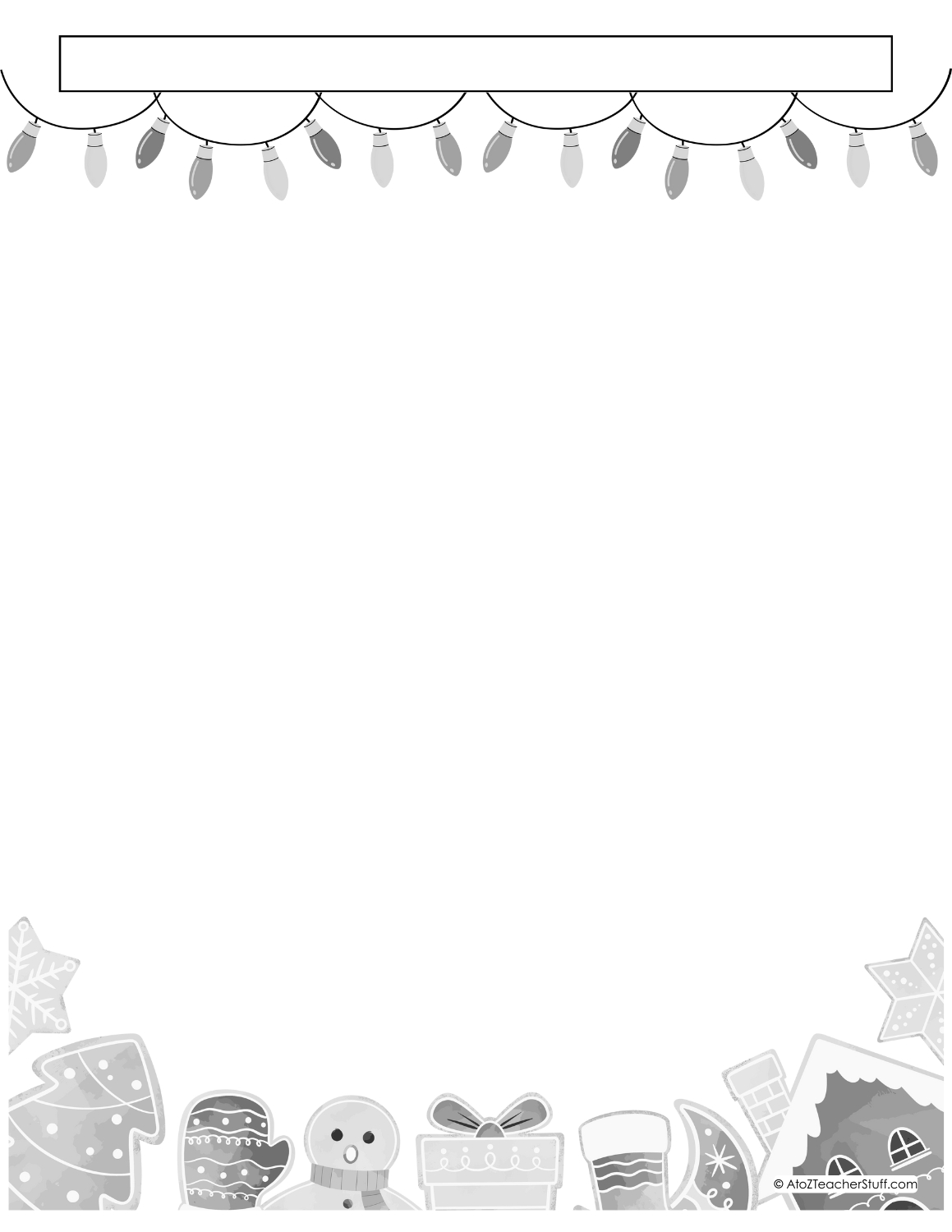 Christmas Border Writing Paper - A To Z Teacher Stuff with regard to Printable Christmas Border Black And White