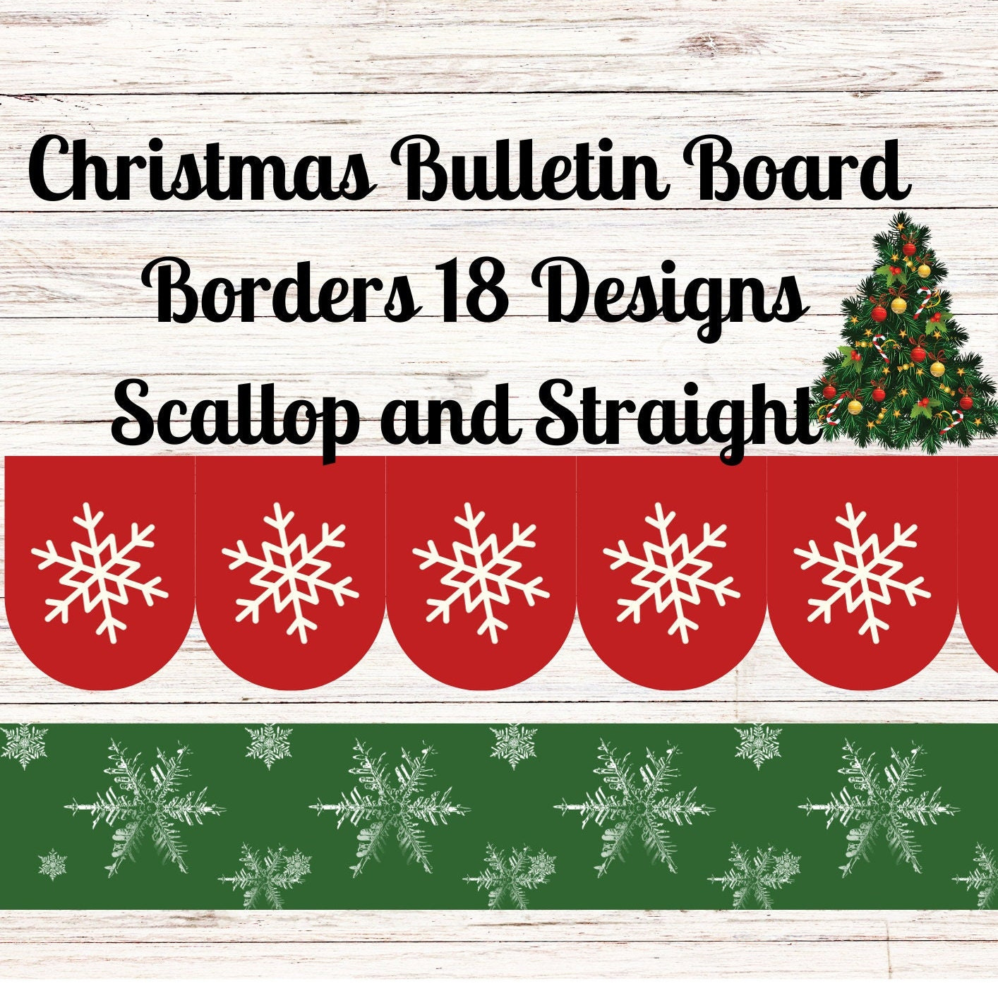 Christmas Bulletin Board Borders: 18 Festive Designs (Printable with Christmas Bulletin Border Printable