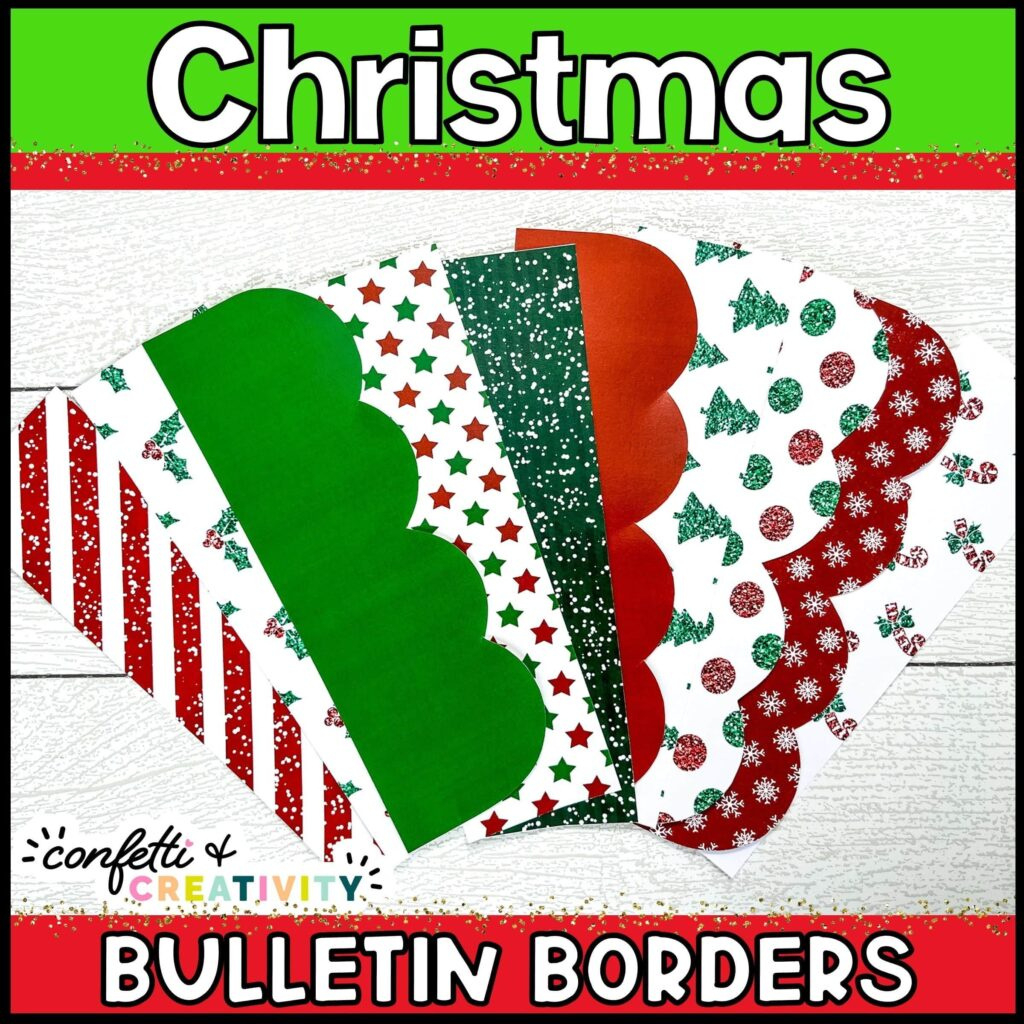 Christmas Bulletin Board Borders | Confetti & Creativity with Christmas Bulletin Border Printable