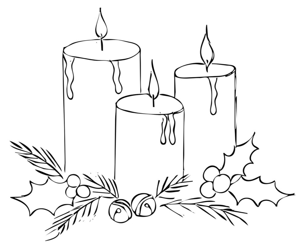Christmas Candles Traceable Template - Tracie Kiernan - Step intended for Christmas Candle Template Printable