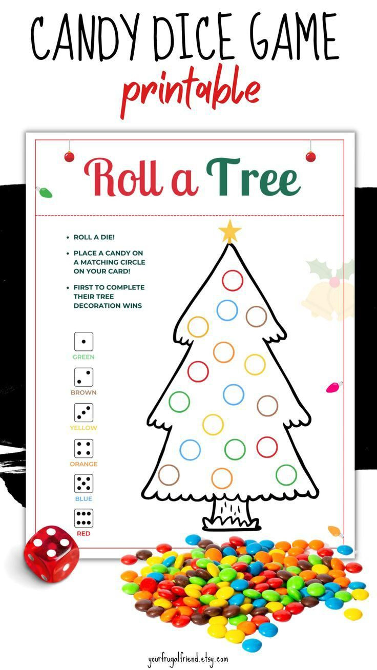 Christmas Candy Dice Game throughout Christmas Candy Dice Game Printable